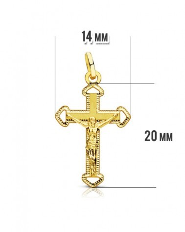 Cruz oro 18k amarillo con Cristo 23x14 mm