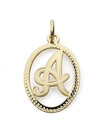 Colgante inicial letra A oro 18k amarillo 21x14mm