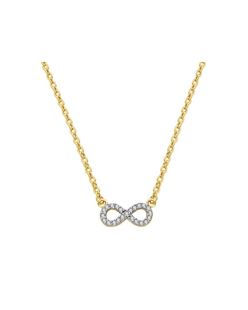 Collar oro 18k bicolor infinito circonitas 45cm