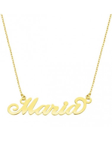 Gargantilla oro 18k nombre personalizado 5 letras 45cm