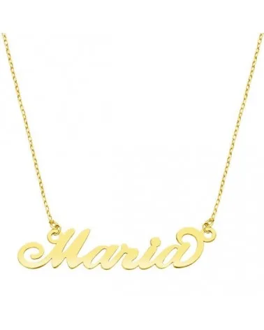 Gargantilla oro 18k nombre personalizado 5 letras 45cm