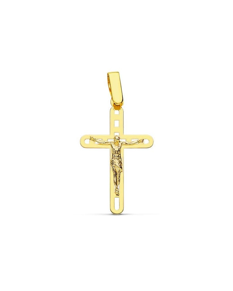 Cruz oro 18k amarillo con Cristo calada 26x16 mm