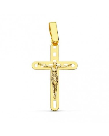 Cruz oro 18k amarillo con Cristo calada 26x16 mm