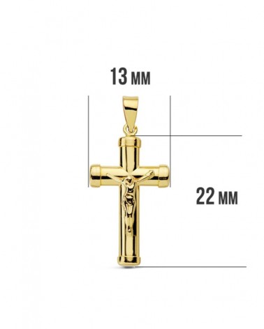 Cruz oro 18k amarillo con Cristo 24x13 mm