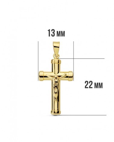 Cruz oro 18k amarillo con Cristo 24x13 mm