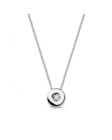 Gargantilla oro blanco 18k diamante laboratorio 5mm