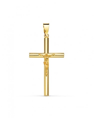 Cruz oro 18k con Cristo amarillo hueca 29x17 mm