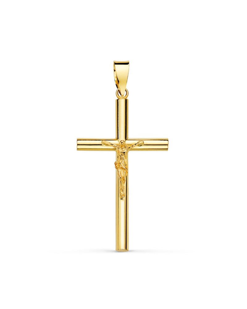 Cruz oro 18k con Cristo amarillo hueca 29x17 mm