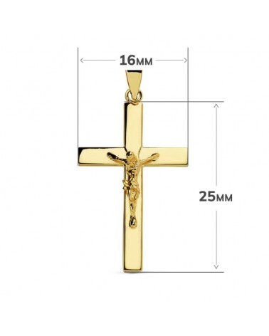 Cruz oro 18k amarillo con Cristo 25x16 mm