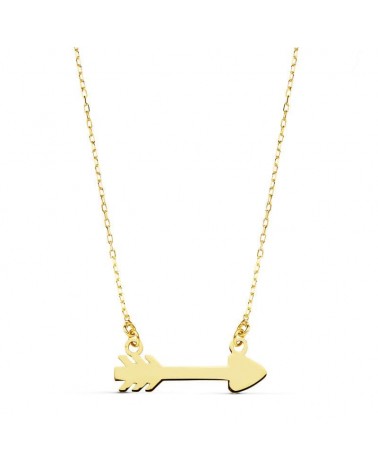 Collar oro 18k flecha Cupido amarillo 45cm