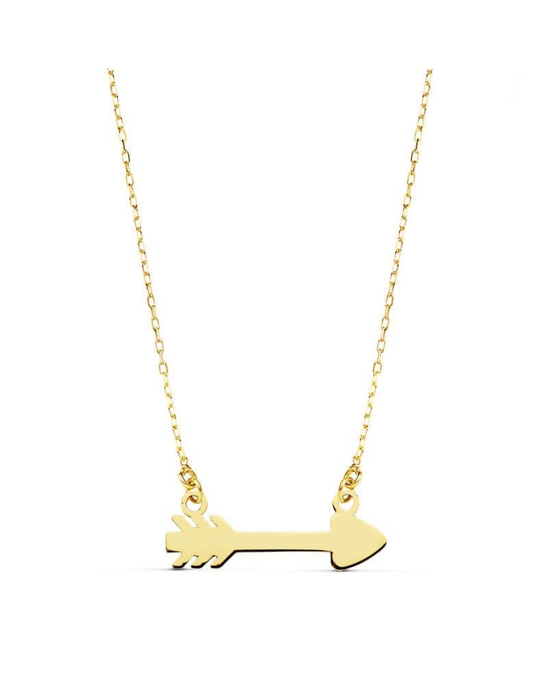 Collar oro 18k flecha Cupido amarillo 45cm