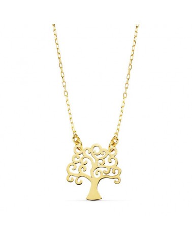Collar oro 18k árbol de la vida 45 cm