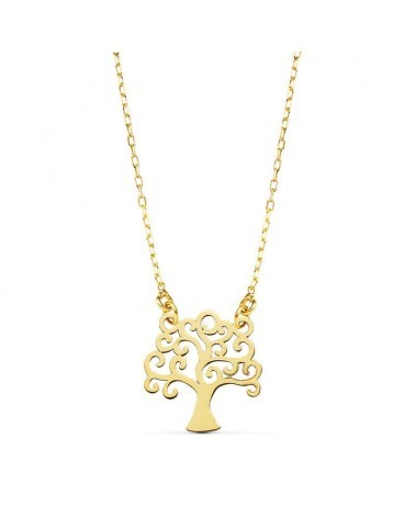 Collar oro 18k árbol de la vida 45 cm