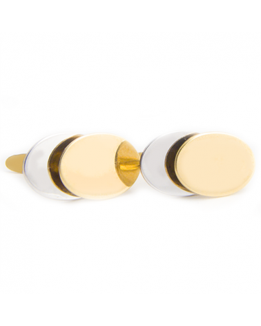 PENDIENTES ORO BLANCO Y AMARILLO  LAGRIMA MEDIANOS 