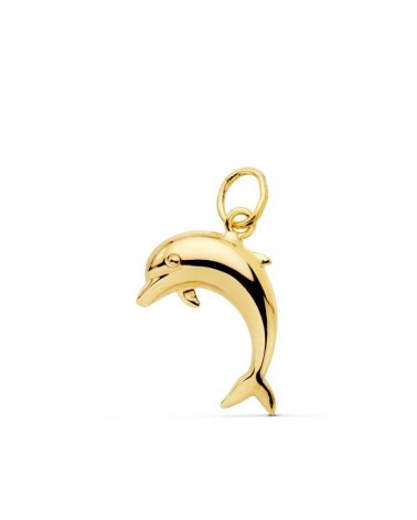 Colgante oro 18k delfín pulido 17x12 mm