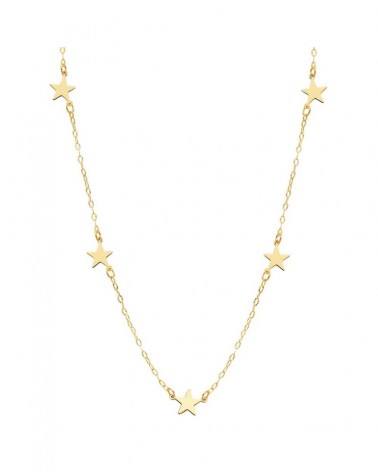 Gargantilla oro 18k estrellas 42cm