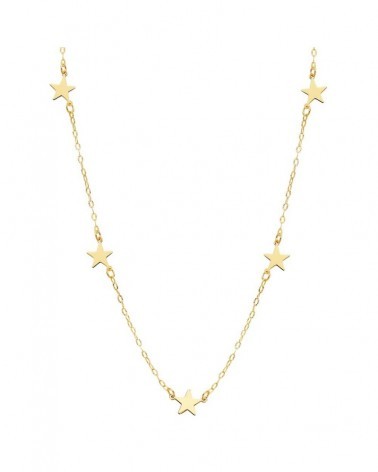 Gargantilla oro 18k estrellas 42cm