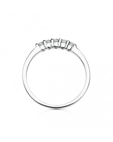 Sortija oro blanco 18k diamantes laboratorio zafiro difusión