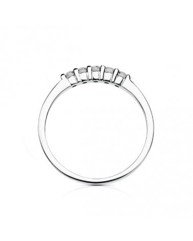 Sortija oro blanco 18k diamantes laboratorio zafiro difusión