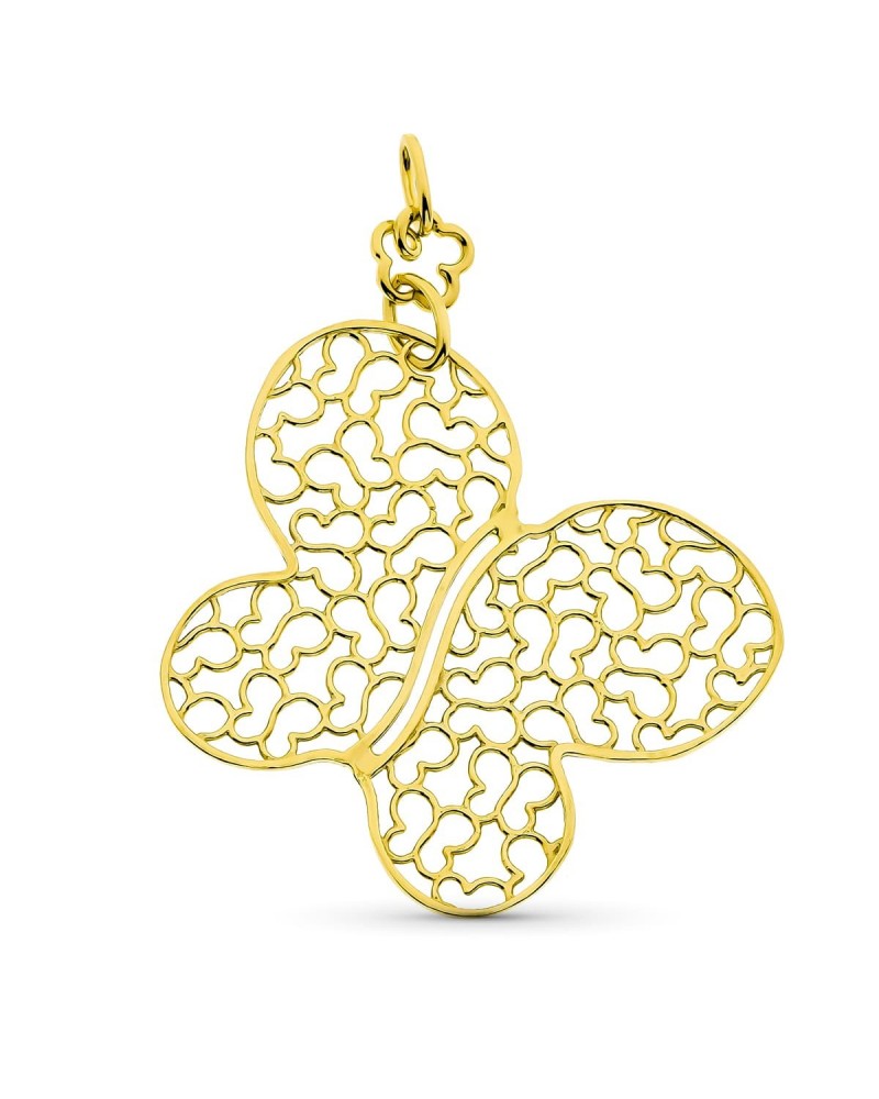 Colgante oro 18k mariposa calada 40x33mm