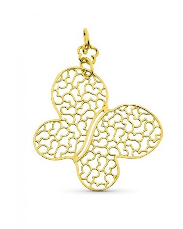 Colgante oro 18k mariposa calada 40x33mm