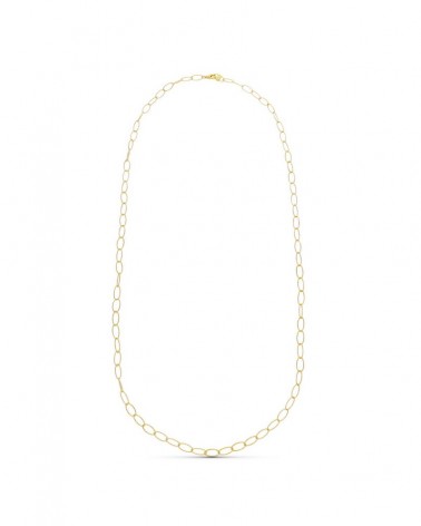 Gargantilla oro amarillo 18k eslabón diamantado 80cm