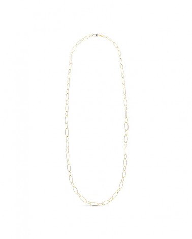 Gargantilla oro amarillo 18k eslabón diamantado 80cm