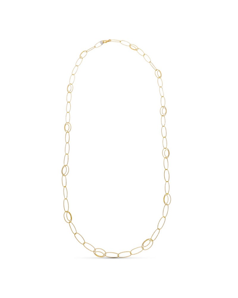 Gargantilla oro 18k amarillo eslabones ovales 80cm