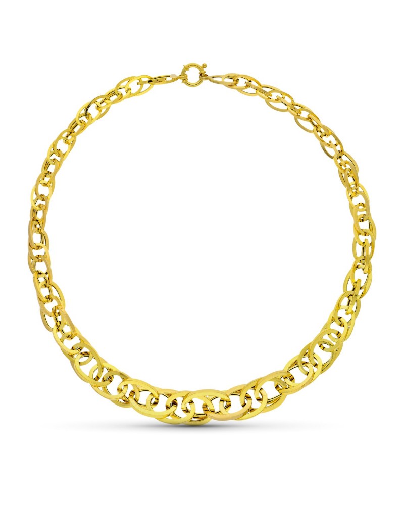 Gargantilla oro 18k amarillo eslabones 45cm