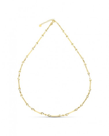 Gargantilla oro 18k amarillo tramos y eslabones 45cm