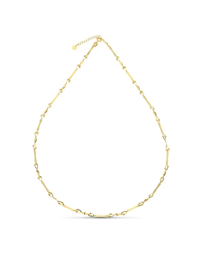 Gargantilla oro 18k amarillo tramos y eslabones 45cm