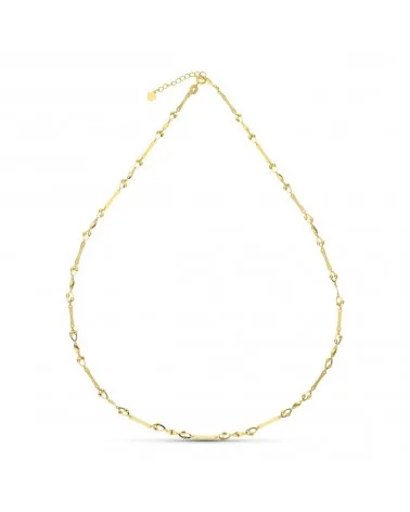 Gargantilla oro 18k amarillo tramos y eslabones 45cm