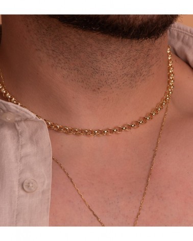 Cadena oro 18k tipo rolo hueca 45 cm