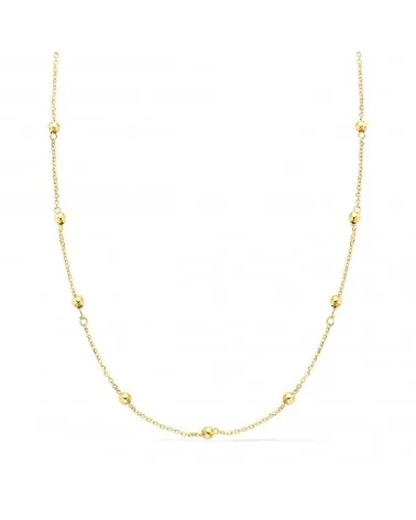Cadena oro 18k forzada con bolas 45 cm