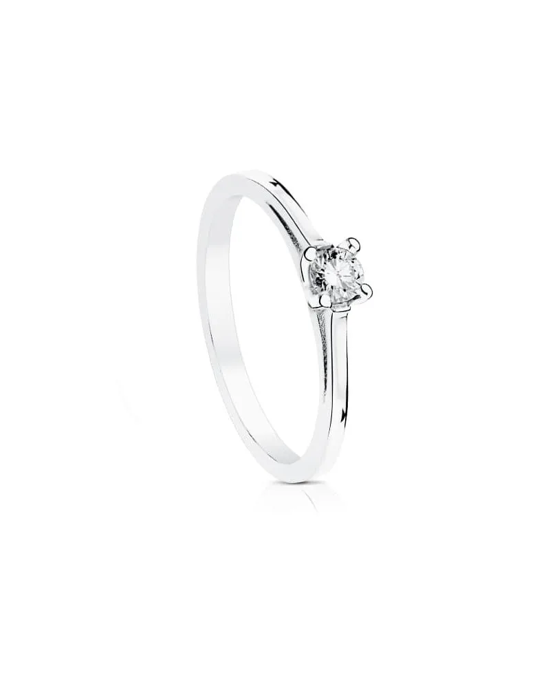 Solitario oro 18k diamante natural 0,15 quilates