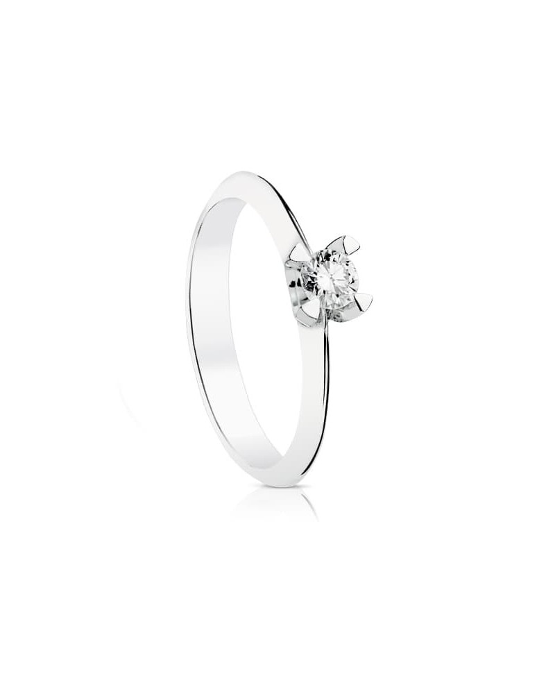 Solitario oro blanco 18k diamante 0,20 quilates