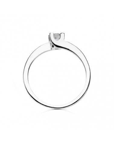 Solitario oro blanco 18k diamante 0,20 quilates