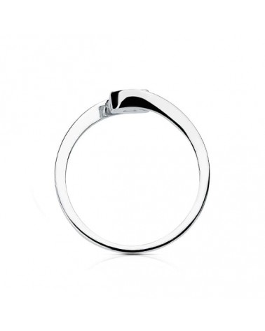 Anillo solitario oro blanco 18k diamante 0,200 quilates