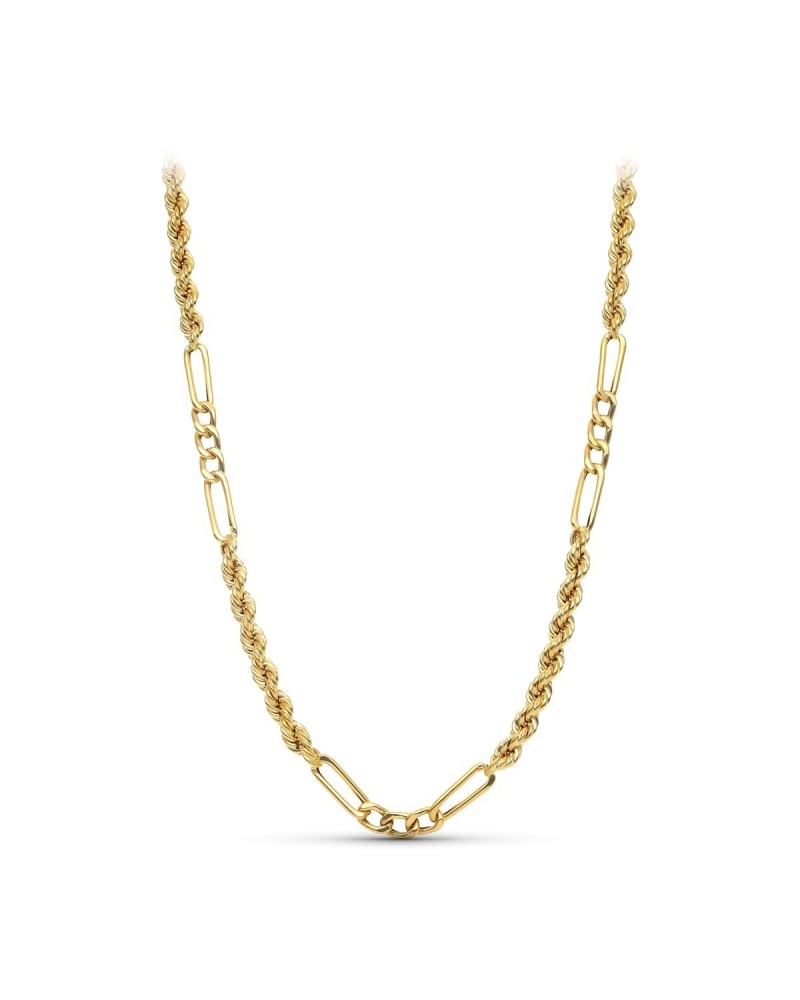 Cadena oro 18k salomónico combinado 50cm