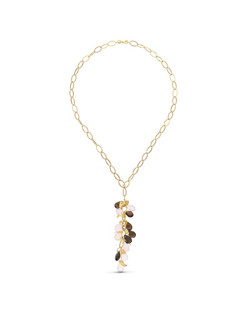 Gargantilla oro 18k amarillo con piedras de color