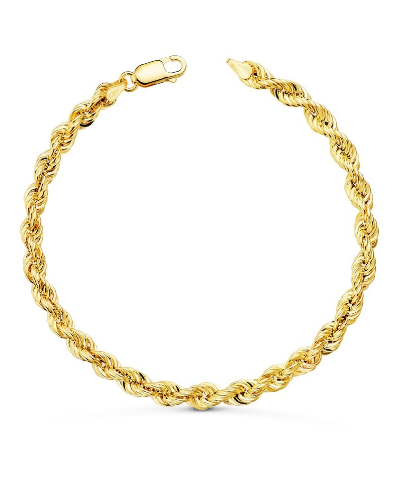 Pulsera oro 18k cordón salomónico 4,8 mm hombre