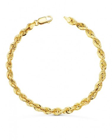 Pulsera oro 18k cordón salomónico 4,8 mm hombre