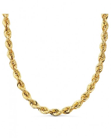 Cadena oro 18k cordón salomónico 6mm 60cm