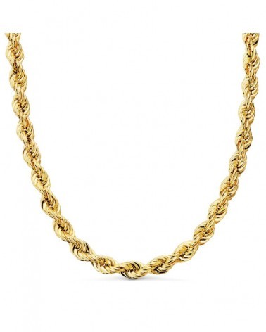 Cadena oro 18k cordón salomónico 6mm 60cm