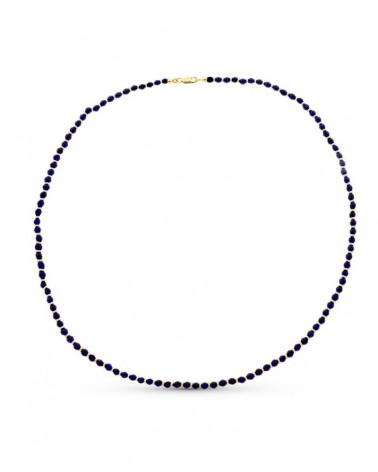 Gargantilla oro 18k amarillo lapislázuli 45cm