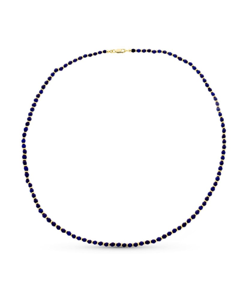 Gargantilla oro 18k amarillo lapislázuli 45cm