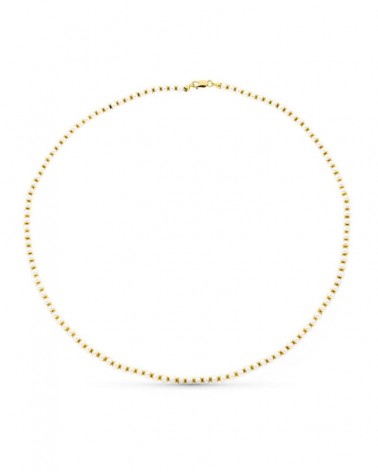Gargantilla oro 18k amarillo perlas 44cm