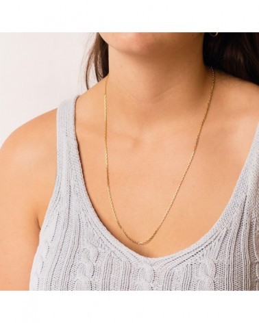 Cadena oro 18k forzada maciza 60 cm