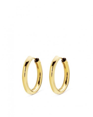 Aros oro amarillo 18k lisos 18mm peso aproximado 1,1 gramos