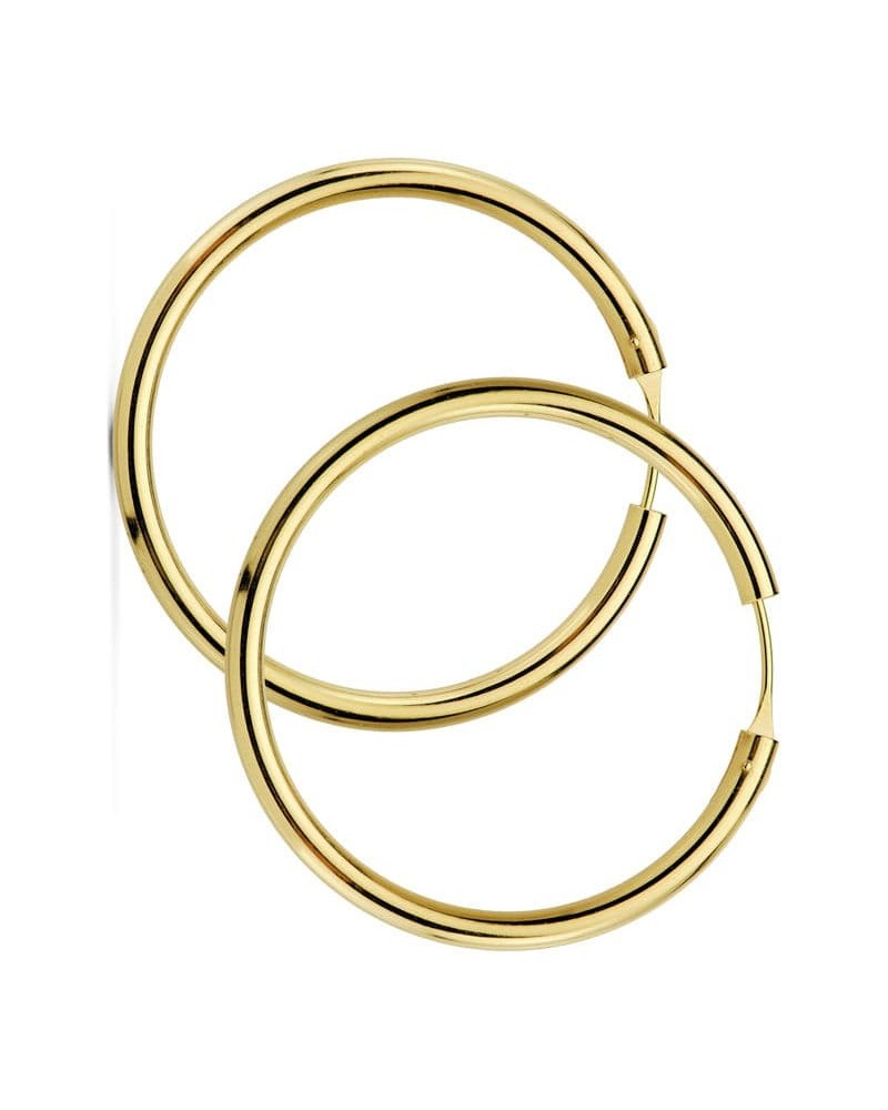 Aros oro 18k amarillo lisos 20mm